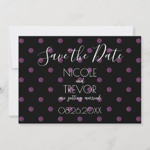 Creëer Your Own - Eenvoudige Retro Polkadots Save The Date