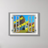 Creëer Your Own 🌿 Fake Window Uitzicht Canvas Afdruk (Voorkant)
