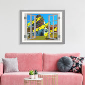 Creëer Your Own 🌿 Fake Window Uitzicht Canvas Afdruk (Insitu (Woonkamer))