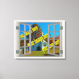 Creëer Your Own 🌿 Fake Window Uitzicht Canvas Afdruk