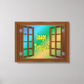 Creëer Your Own 🌿 Fake Window Uitzicht Canvas Afdruk (Voorkant)