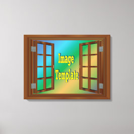 Creëer Your Own 🌿 Fake Window Uitzicht Canvas Afdruk