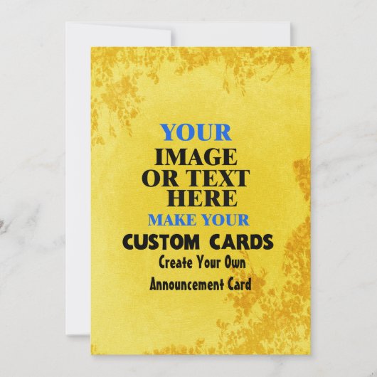 Creëer Your Own Floral Leaves ontwerp Aankondiging (Voorkant)