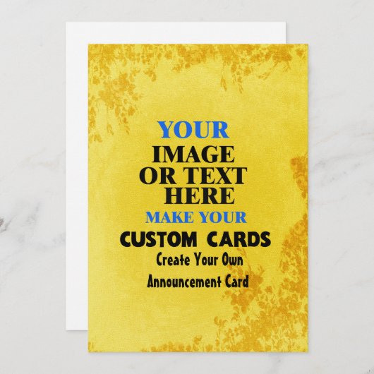 Creëer Your Own Floral Leaves ontwerp Aankondiging (Voorkant / Achterkant)