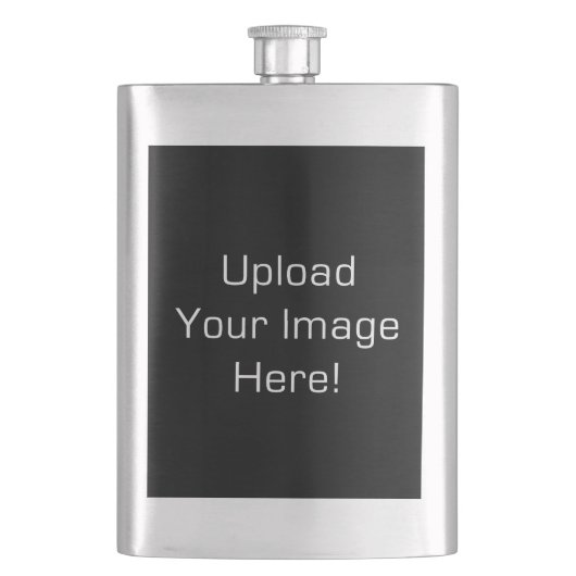 Creëer-Your-Own Foto Upload Flask Heupfles (Voorkant)