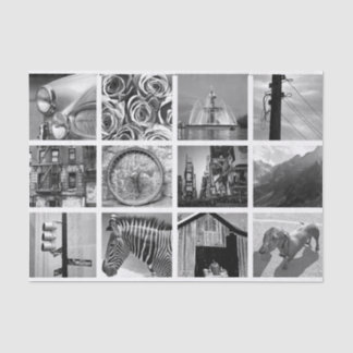 Creëer-your-own fotocollage tissuepapier