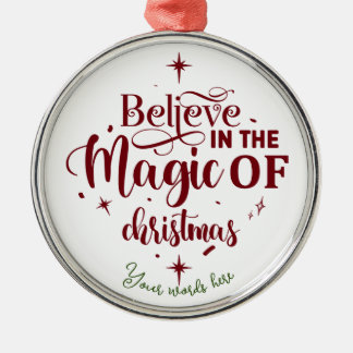 Creëer Your Own Geloof in de magie van Kerstmis Metalen Ornament