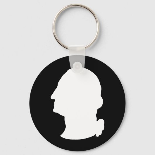 Creëer Your Own George Washington Silhouette Sleutelhanger (Voorkant)