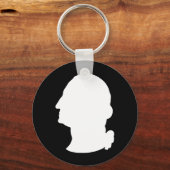 Creëer Your Own George Washington Silhouette Sleutelhanger (Voorkant)