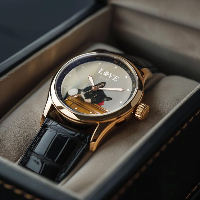 Creëer Your Own - Gepersonaliseerde foto van huisd Horloge (Inspiration mockup (not actual product))