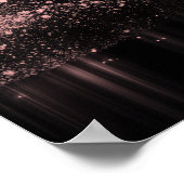 Creëer Your Own -  glitter lint rood Poster (Hoek)