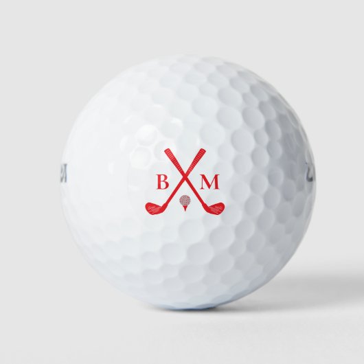 Creëer Your Own Golf Club Theme Monogram Initiaal Golfballen (Voorkant)