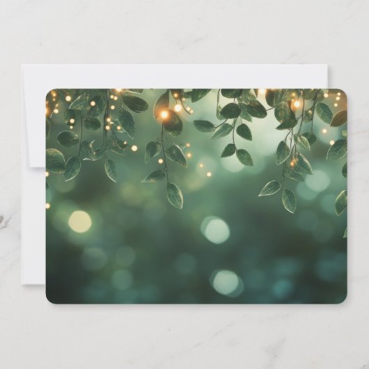 Creëer Your Own - Gouden Lichten & Bladeren Save The Date (Achterkant)