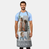 Creëer Your Own Grandma Best Cook Ever Photo Apron Schort (Gedragen)