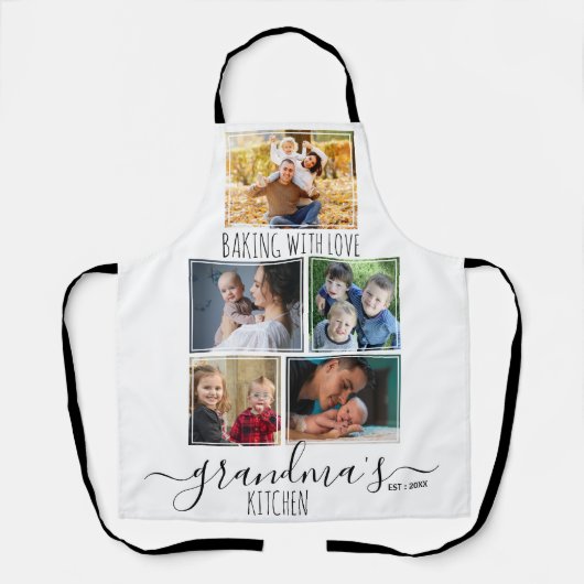 Creëer Your Own Grandma's Kitchen 5 Fotocollage Schort (Voorkant)