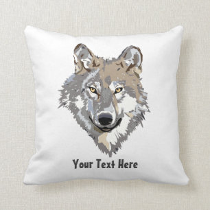 Creëer Your Own Gray Wolf  Kussen