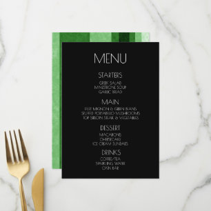 Creëer Your Own - Groene retro strepen Menu