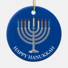 Creëer Your Own Hanukkah Menorah Keramisch Ornament