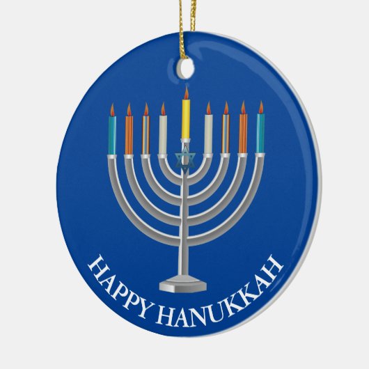 Creëer Your Own Hanukkah Menorah Keramisch Ornament (Links)