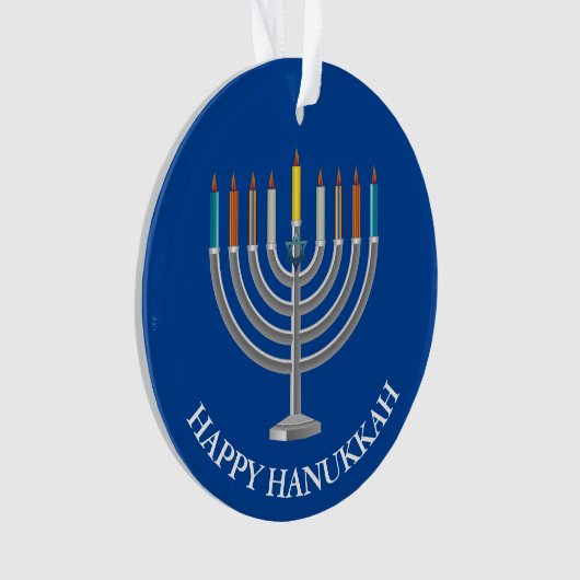 Creëer Your Own Hanukkah Menorah Ornament (voorkant)