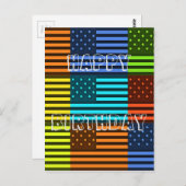 Creëer Your Own Happy Birthday Funny USA Flag Briefkaart (Voorkant / Achterkant)