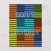 Creëer Your Own Happy Birthday Funny USA Flag Briefkaart (Voorkant)