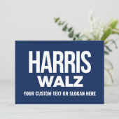 Creëer Your Own Harris Walz 2024 Bedankkaart (Staand voorkant)
