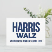 Creëer Your Own Harris Walz 2024 Bedankkaart (Staand voorkant)