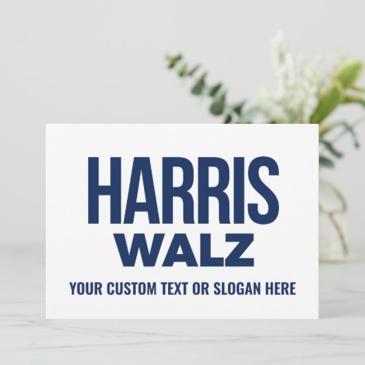 Creëer Your Own Harris Walz 2024 Bedankkaart (Staand voorkant)