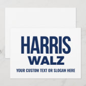 Creëer Your Own Harris Walz 2024 Bedankkaart (Voorkant / Achterkant)