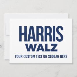 Creëer Your Own Harris Walz 2024 Bedankkaart