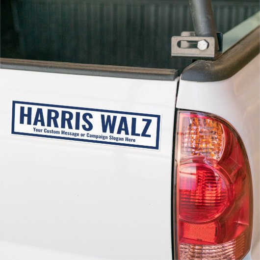 Creëer Your Own Harris Walz 2024 Bumpersticker (Op Truck)
