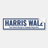 Creëer Your Own Harris Walz 2024 Bumpersticker (Voorkant)