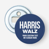 Creëer Your Own Harris Walz 2024 Button Flesopener (Voorkant)