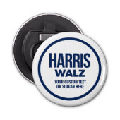 Creëer Your Own Harris Walz 2024 Button Flesopener (Voorkant)