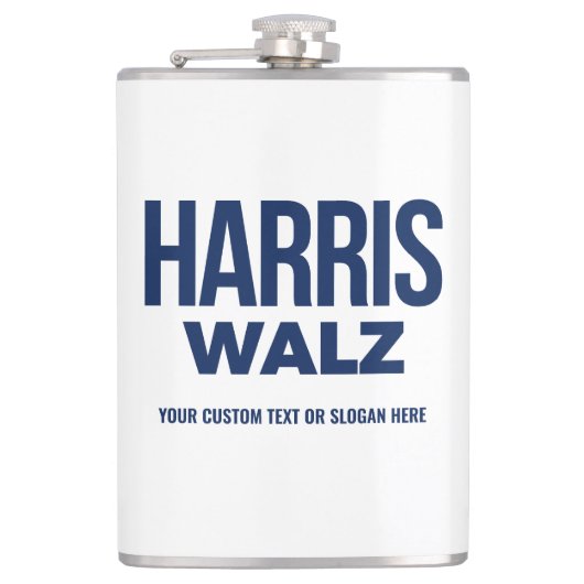 Creëer Your Own Harris Walz 2024 Heupfles (Voorkant)