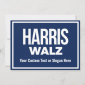 Creëer Your Own Harris Walz 2024 Kaart (Voorkant)