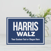 Creëer Your Own Harris Walz 2024 Kaart (Staand voorkant)