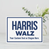 Creëer Your Own Harris Walz 2024 Kaart (Staand voorkant)