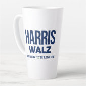 Creëer Your Own Harris Walz 2024 Latte Mok (Linkerhoek)