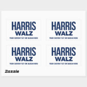 Creëer Your Own Harris Walz 2024 Rechthoekige Sticker (Vel)