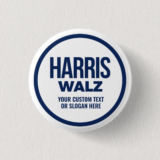 Creëer Your Own Harris Walz 2024 Ronde Button 3,2 Cm (Voorkant)