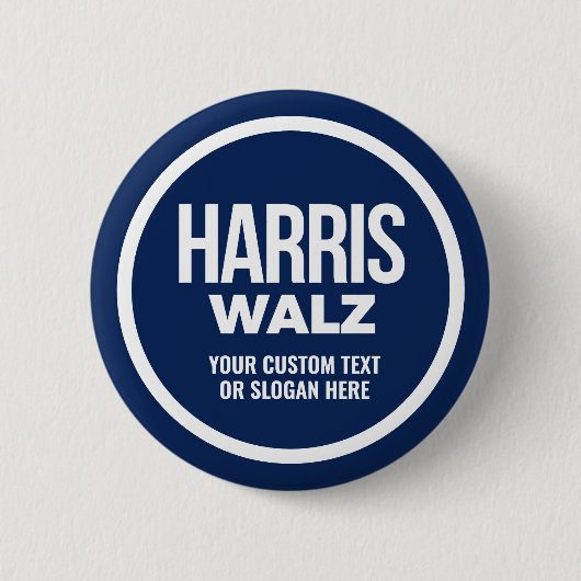 Creëer Your Own Harris Walz 2024 Ronde Button 5,7 Cm (Voorkant)