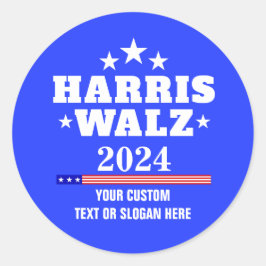 Creëer Your Own Harris Walz 2024 Ronde Sticker
