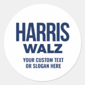 Creëer Your Own Harris Walz 2024 Ronde Sticker (Voorkant)