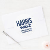 Creëer Your Own Harris Walz 2024 Ronde Sticker (Envelop)
