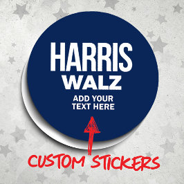 Creëer Your Own Harris Walz 2024 Ronde Sticker