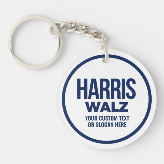 Creëer Your Own Harris Walz 2024 Sleutelhanger (Voorkant)