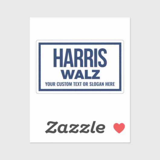 Creëer Your Own Harris Walz 2024 Sticker (Vel)