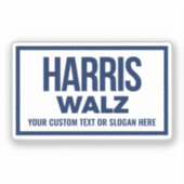 Creëer Your Own Harris Walz 2024 Sticker (Voorkant)